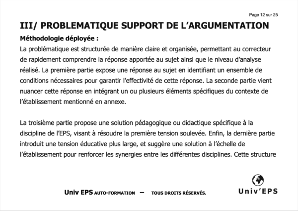 Extrait n°4 des sujets corrigés CAPEPS EXTERNE 2023 & 2024 - E2