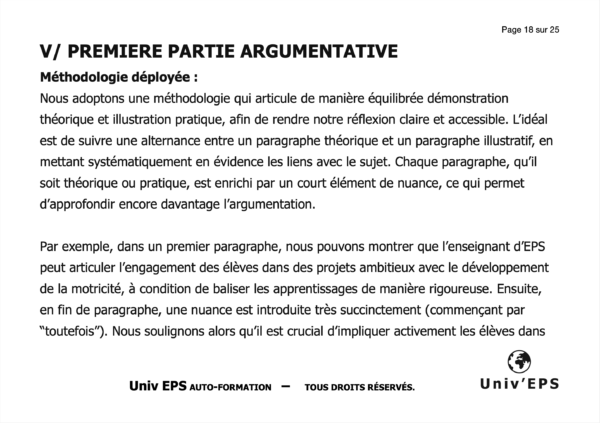 Extrait n°3 des sujets corrigés CAPEPS EXTERNE 2023 & 2024 - E2