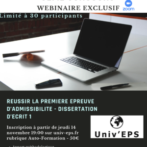 Webinaire Univ EPS 4 décembre 2024 Ecrit 1